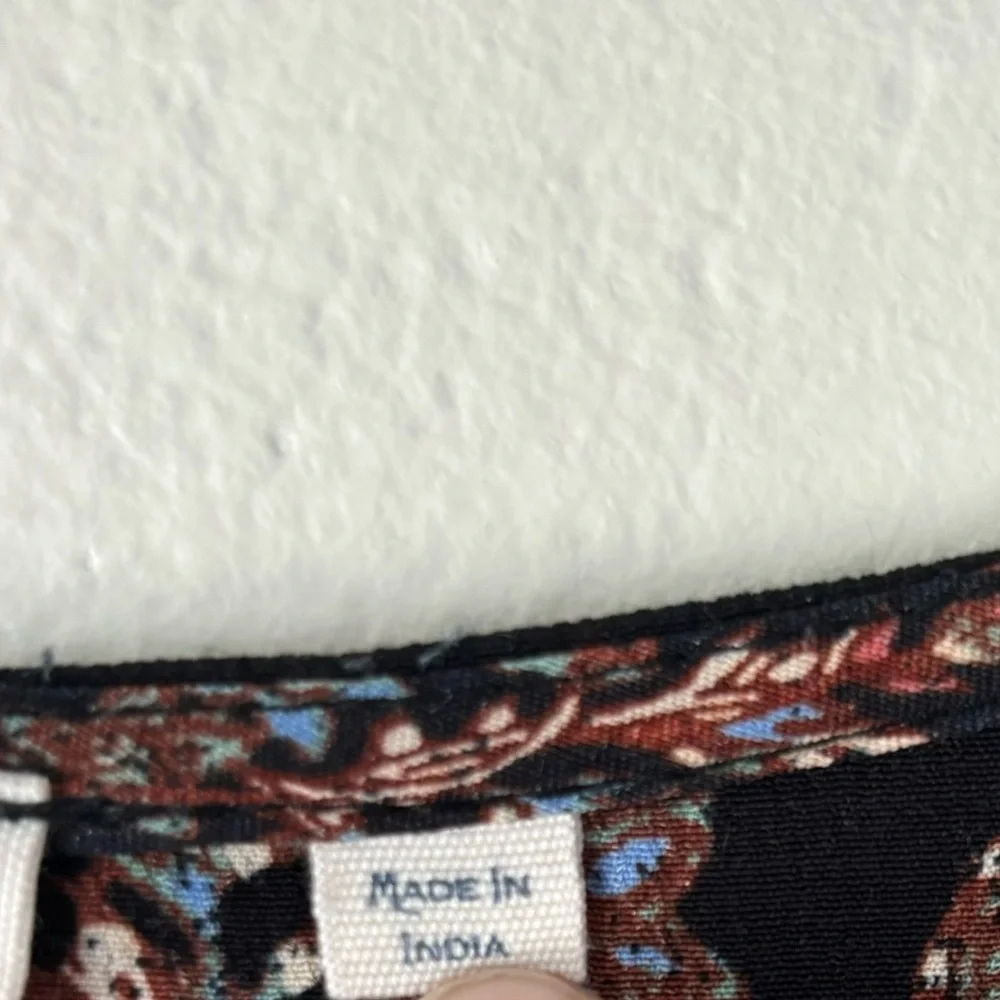 FatFace Multicolor Nate Craft Floral Print Puff Sleeve V-neck Midi Dress Size 12 - Picture 8 of 10